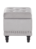 Beliani Pouf LORETTO in Grau - (W) 37 x (H) 40 x (L) 37 cm