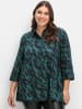 sheego Longbluse in schwarz-gemustert