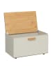 5five Simply Smart Brotkasten aus Metall SENSIA mit Bambusdeckel in Beige, 20,8 x 23,5 x 35,5 cm