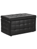 Beliani Ottomane MICHIGAN in Schwarz - (W) 72 x (H) 40 x (L) 42 cm