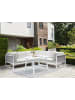 Beliani 4-tlg Lounge Set CASTELLA/FRATTE in Weiß/Grau