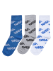 Mister Tee Basic Socks in brightblue/grey/white