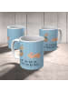 Mr. & Mrs. Panda Kaffeebecher Hasen Muschel mit Spruch in Blau Pastell