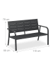 relaxdays Gartenbank in Grau - (B)118 x (H)78 x (T)66 cm