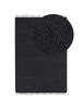 Beliani Geflochtener Teppich SINANKOY in Schwarz - (W) 160 x (L) 230 cm