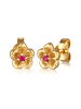 Elli Ohrringe 925 Sterling Silber Blume in Gold