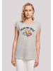 F4NT4STIC Extended Shoulder T-Shirt Trick Or Treat Halloween in grau meliert