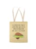 Mr. & Mrs. Panda Tote Bag Avocado Yoga mit Spruch in Gelb Pastell