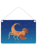 Mr. & Mrs. Panda Schild Sternzeichen Skorpion ohne Spruch in Sternenhimmel Blau