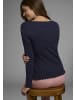 FLASHLIGHTS Langarmshirt in marine, grau-meliert
