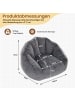 ABRIHOME Sitzsack in Grau Plüsch groß weich für Wohnzimmer Kinderzimmer