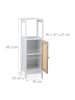 relaxdays Badezimmerschrank in Weiß/ Natur - (B)30 x (H)96,5 x (T)30 cm