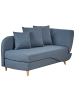 Beliani Chaiselongue MERI in Blau/Braun - (W) 155 x (H) 76 x (L) 69 cm