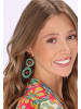 IZIA Women Earrings in Turquoise Multicolor