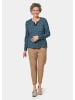 GOLDNER Weiche Jerseybluse mit wundervollem Druck in blau / gemustert