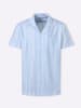 WITT WEIDEN Kurzarm-Hemd in hellblau-weiß-gestreift