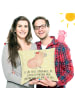 Mr. & Mrs. Panda Kissen Capybara Blume mit Spruch in Gelb Pastell