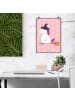 Mr. & Mrs. Panda Bild Einhorn Hexe ohne Spruch in Rot Pastell