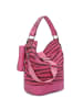 Fritzi aus Preußen Izzy07 Olga Canvas Schultertasche 27 cm in zebra pink