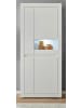 Furn.Design Vitrine weiß matt, Evoke Eiche, Vitrinenschrank 85 x 198 cm, Soft-Close-Funktion