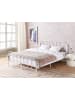 Beliani Doppelbett MAURESSAC in Weiß - (W) 164 x (H) 94 x (L) 206 cm
