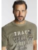 Man's World T-Shirt in hellgrau melange -oliv