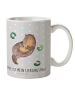 Mr. & Mrs. Panda Trinkbecher Otter Seerose mit Spruch in Grau Pastell