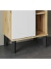 Furn.Design Bad-Midischrank weiß, Evoke Eiche, Badmöbel Kommode, 51 x 128 cm