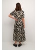 Kaffe Kleid KAbeathe A-shape in Black/Sand Leo Print