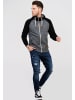 SOULSTAR Sweatjacke - MSWEVERETT Hoodie Weicher Kapuzenpullover Sweatshirt in Dunkelgrau