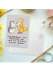 Mr. & Mrs. Panda Grußkarte Logopädin Superkraft mit Spruch in Grau Pastell