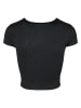 Urban Classics Cropped T-Shirts in black snake