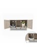relaxdays Katzenschrank in Graubraun - (B)120 x (H)65 x (T)52 cm