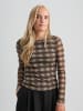 Peppercorn Top in Toffee Print