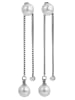 Adeliás Damen Ohrringe – Ohrstecker aus Edelstahl mit Perle in silber