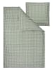 MELA Perkal Bettwäsche Set Style MAJULI Check in herbal green - naturweiss karo