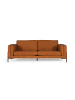 Giner y Colomer Lederpolstersofa im Vintage-Stil mit Metallbeinen 5 Sitze in Brown