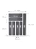 relaxdays 2 x Besteckkasten in Weiß/Anthrazit- (B)32,5 x (H)5 x (T)40,5 cm
