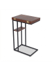 relaxdays Beistelltisch in Braun/ Schwarz - (B)52 x (H)64 x (T)39 cm