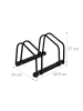 relaxdays Fahrradständer in Schwarz - (B)40,5 x (H)27 x (T)33 cm