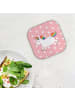 Mr. & Mrs. Panda Holz Untersetzer Einhorn Happy ohne Spruch in Rot Pastell