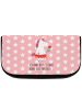 Mr. & Mrs. Panda Kosmetiktasche Einhorn Dame mit Spruch in Rot Pastell