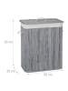 relaxdays 2 x Wäschekorb in Grau - (B)55 x (H)63 x (T)35 cm