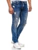 RESLAD Jeans Destroyed Stretch Denim in blau(2069)