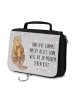 Mr. & Mrs. Panda Schminkbeutel Otter Kind mit Spruch in Grau Pastell