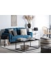 Beliani 3-tlg 2-Sitzer Sofa KALMAR in Blau/Braun