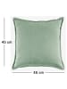 JACK 2er Set Kissenhülle 45x45cm Baumwolle Einfarbig in Jade Grün
