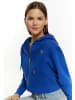 myMo Zip Hoodie Cropped in Royalblau