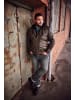 Men Plus Lederjacke in haselnuss
