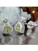 Gallay Ohrstecker Ohrring 8x5mm Herz mit Zirkonia und synthetischem Peridot Silber 925 in silber